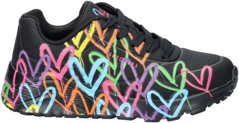 Skechers Sneaker 314064L BKMT UNO Lite Spread The Love Zwart Multi