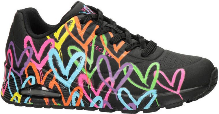 Skechers Uno Love sneakers zwart multi