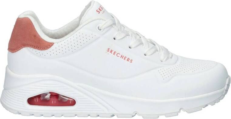 Skechers Uno Pop-Back sneakers wit roze