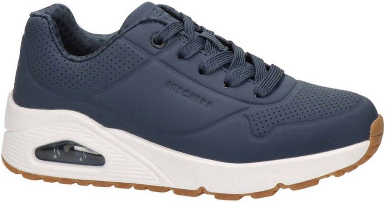 Skechers Uno sneakers blauw Imitatieleer 31