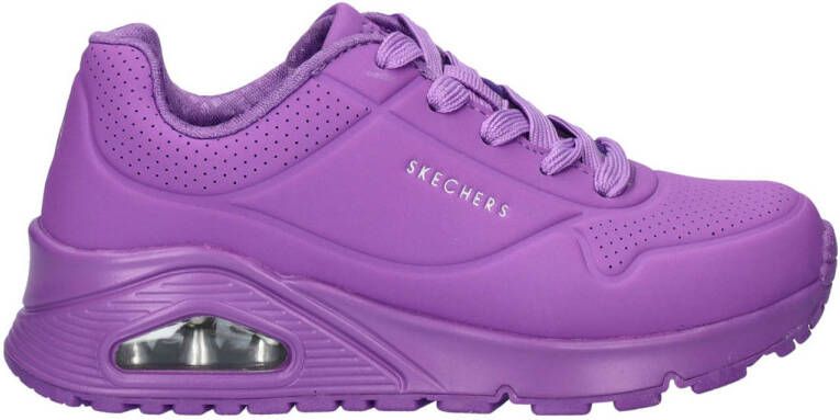 Skechers Uno sneakers paars Meisjes Imitatieleer Effen 29