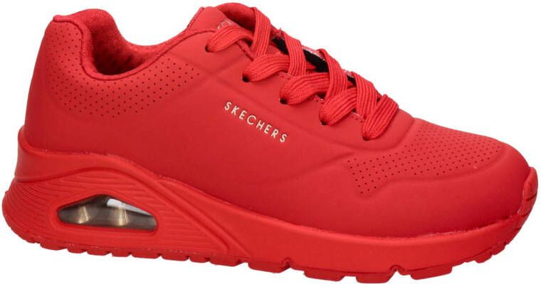 Skechers Uno sneakers rood Imitatieleer 36