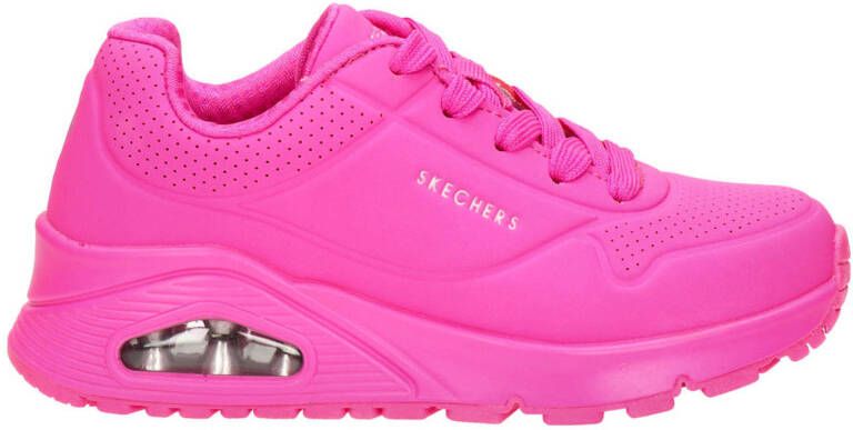 Skechers Uno sneakers roze Meisjes Imitatieleer Effen 30