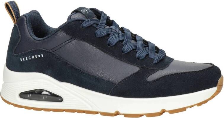 Skechers UNO suède sneakers donkerblauw