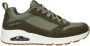 Skechers Uno Stacre Heren Sneakers Olijfgroen - Thumbnail 1