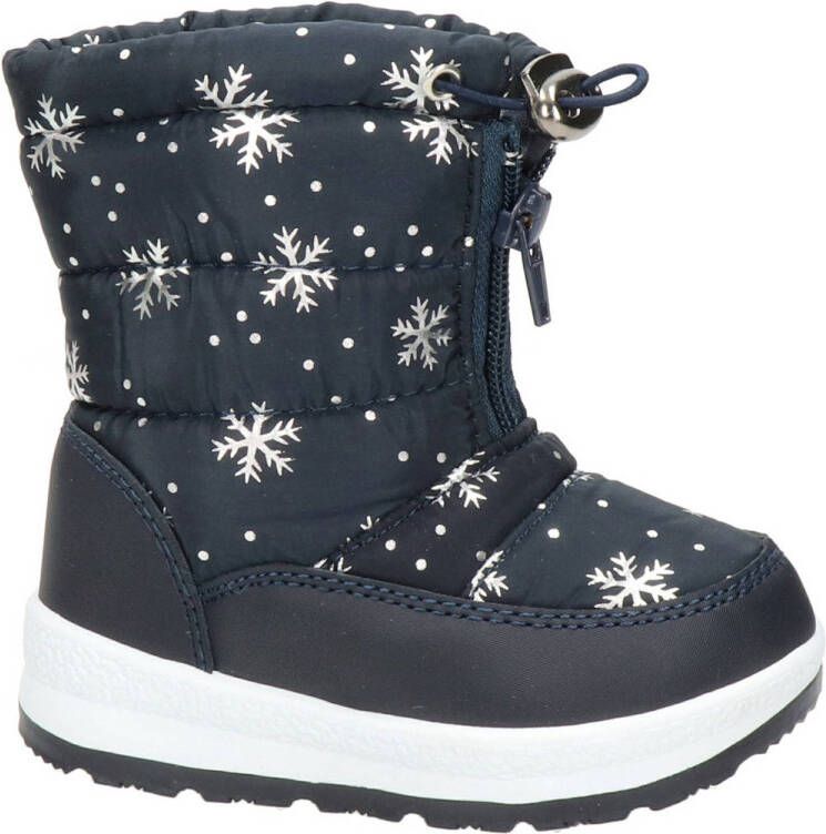 Snow Fun snowboots blauw wit Meisjes Textiel All over print 29