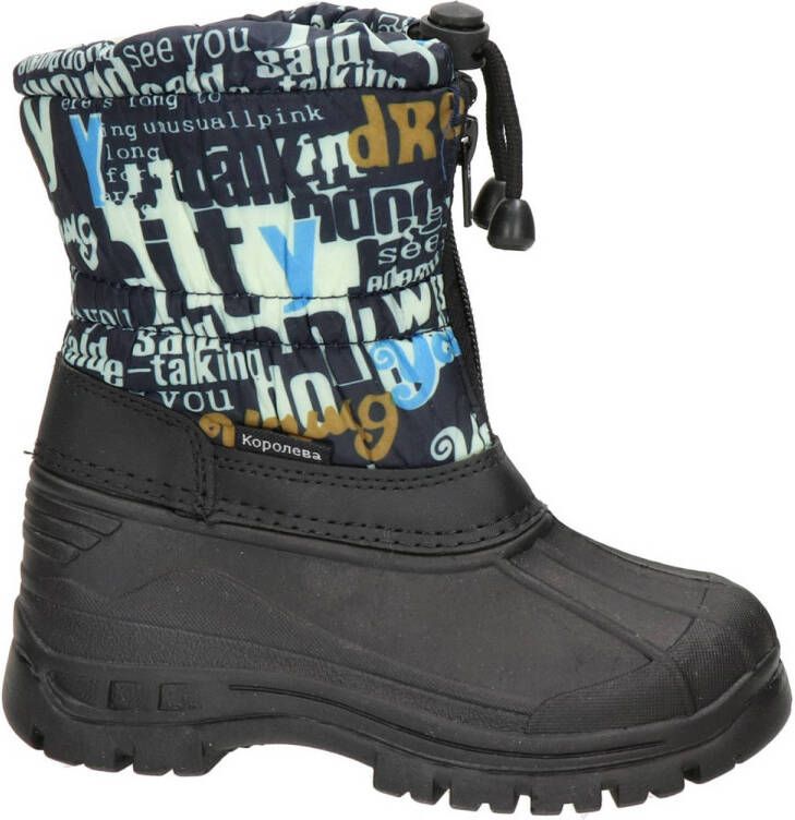 Snow Fun snowboots donkerblauw multi