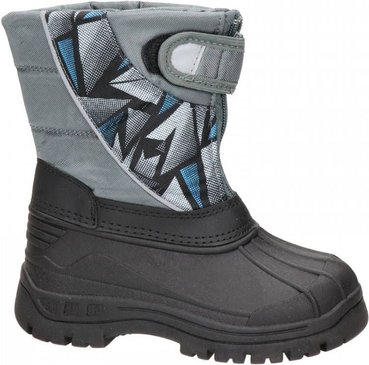 Snow Fun snowboots grijs zwart Jongens Nylon Meerkleurig 31