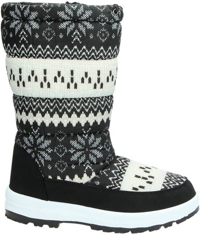 Snow Fun snowboots me tprint zwart wit