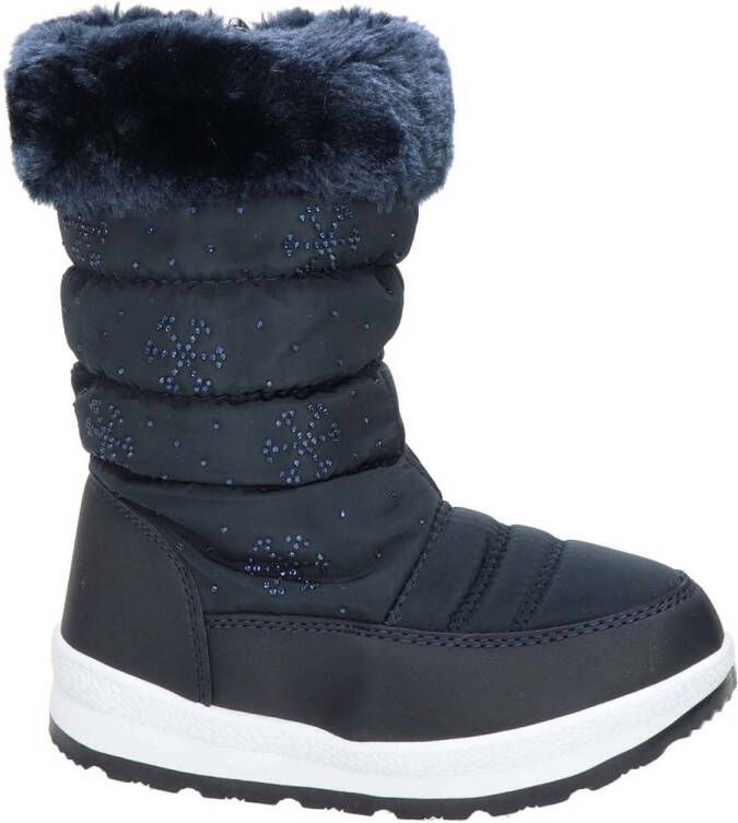 Snow Fun snowboots met strass steentjes blauw Meisjes Textiel 31