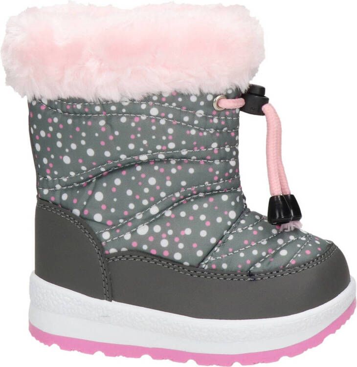 Snow Fun snowboots roze grijs Meisjes Nylon Stip 24