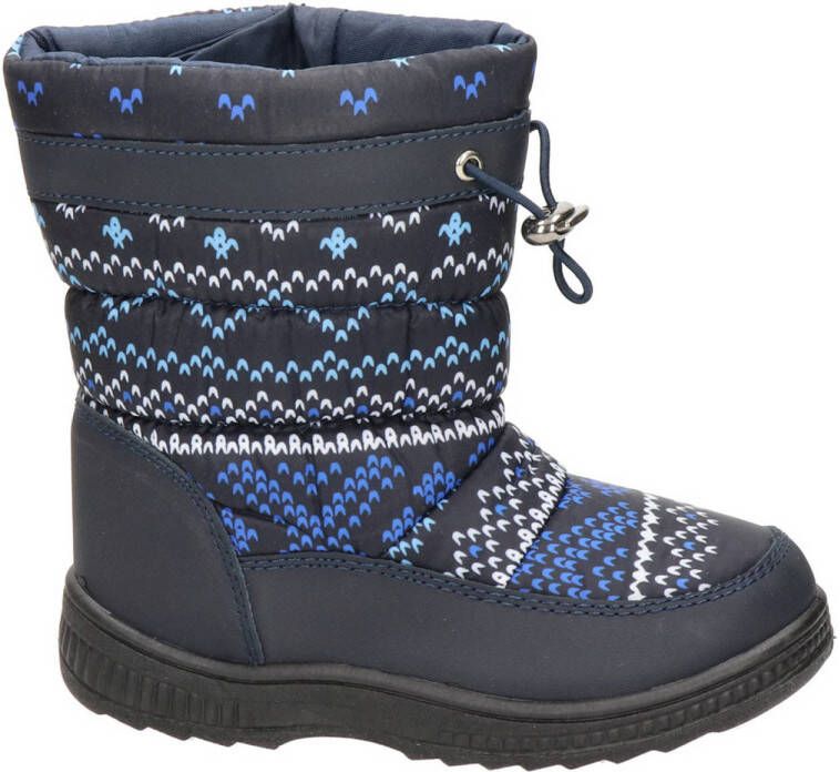 Snow Fun snowboots zwart blauw Meisjes Imitatieleer Meerkleurig 35