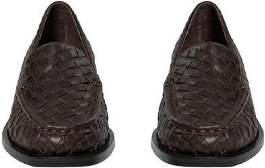 Sofie Schnoor Kammiesw leren loafers met blokhak donkerbruin - Foto 3