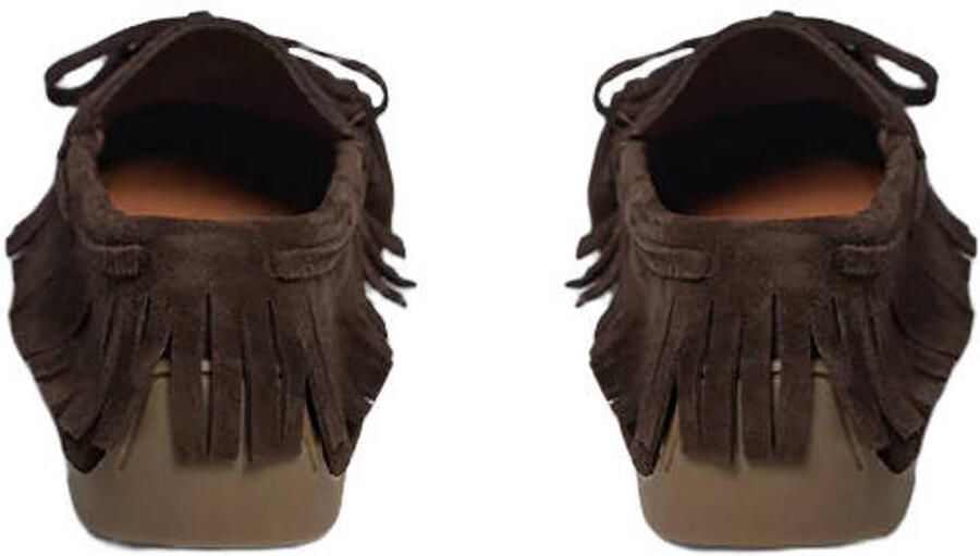 Sofie Schnoor Margitsw Finge suède mocassins met franjes donkerbruin - Foto 3