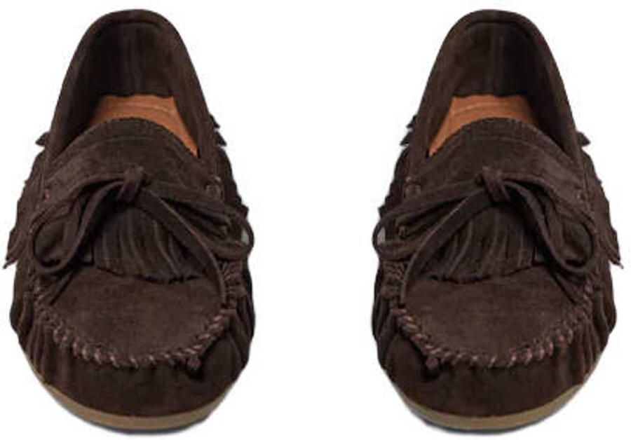 Sofie Schnoor Margitsw Finge suède mocassins met franjes donkerbruin - Foto 2