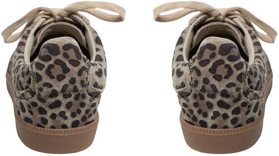 Sofie Schnoor Stellasw suède sneakers met panterprint lichtbruin - Foto 3