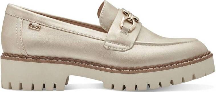 S.Oliver chunky loafers met gesp champagne