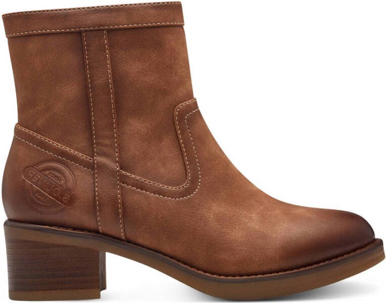 S.Oliver Enkellaarsjes cognac Synthetisch Dames