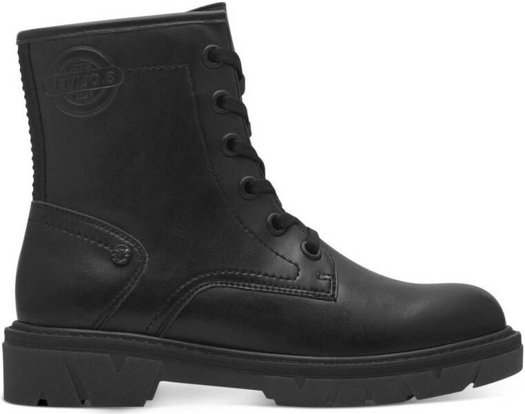 S.Oliver leren veterboots zwart