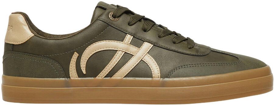 S.Oliver Men Shoes imitatieleren sneakers kaki - Foto 3