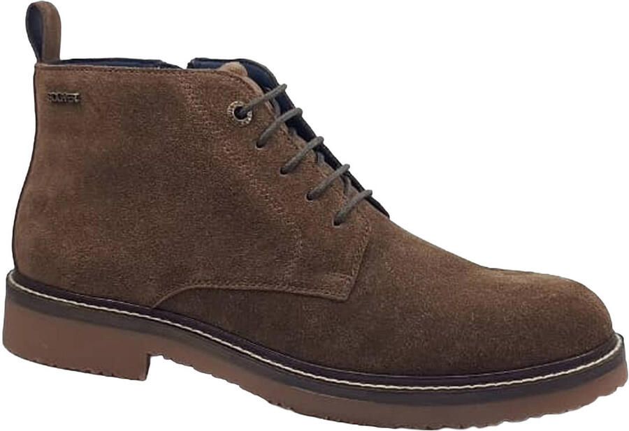 S.Oliver Men Shoes suède veterboots bruin