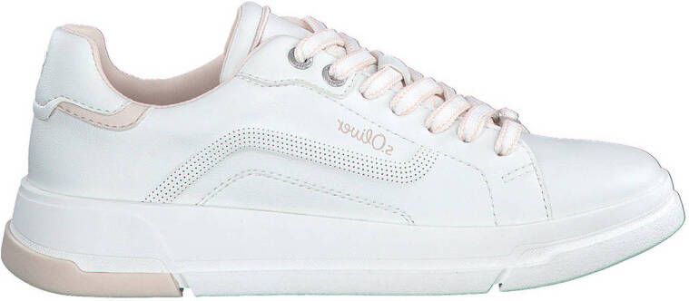 s.Oliver sneakers wit lichtroze