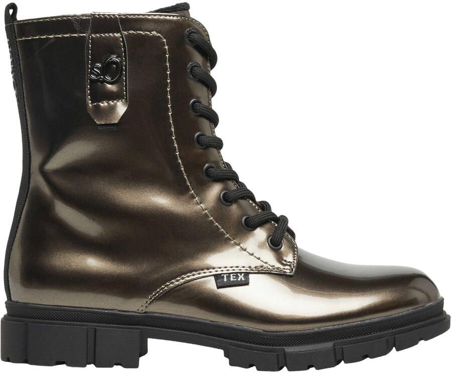 S.Oliver enkelboots met profielzool grijs metallic