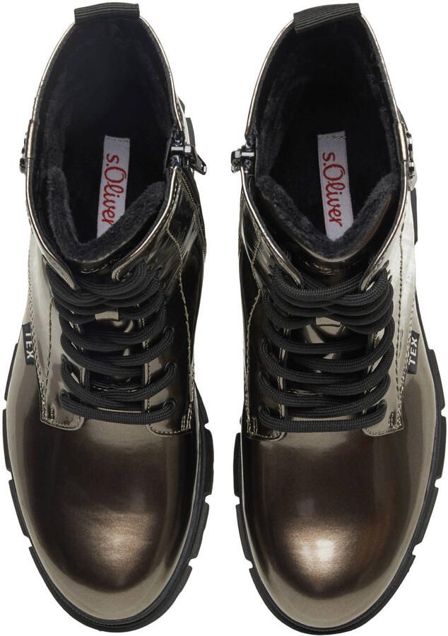 S.Oliver enkelboots met profielzool grijs metallic - Foto 2