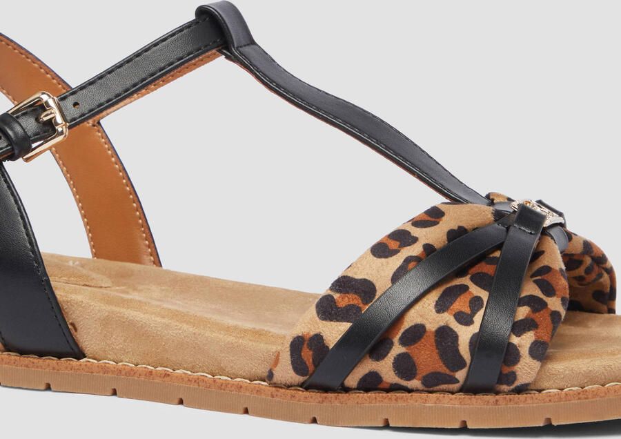 S.Oliver Women Shoes imitatieleren sandalen met panterprint zwart beige - Foto 2