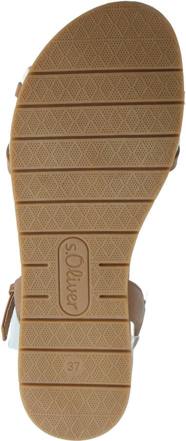 S.Oliver Women Shoes leren sandalen ecru cognac - Foto 3