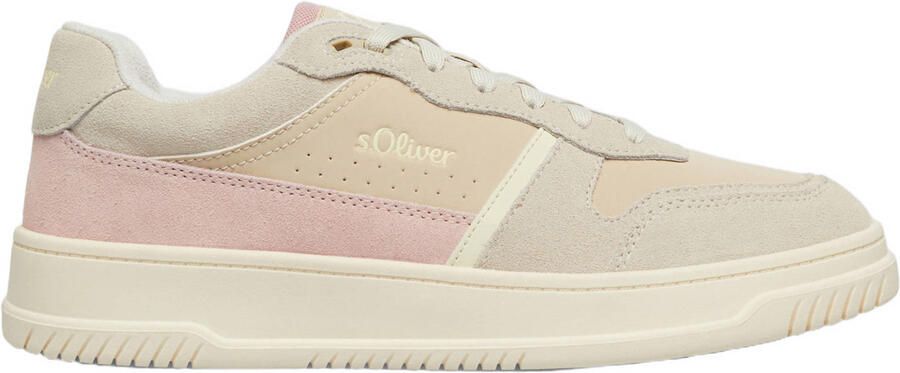 S.Oliver Women Shoes leren sneakers lichtroze