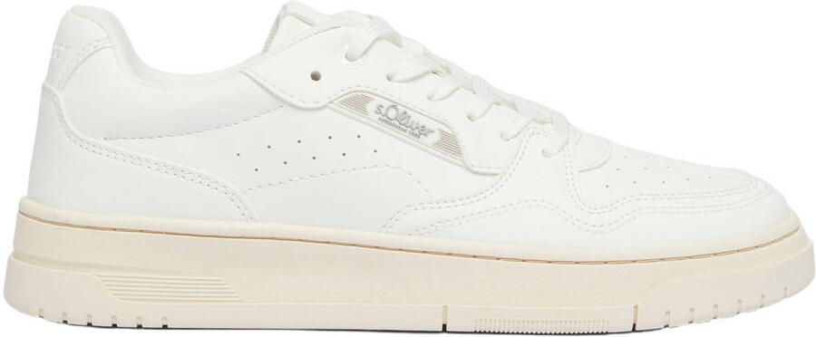 S.Oliver Women Shoes leren sneakers wit