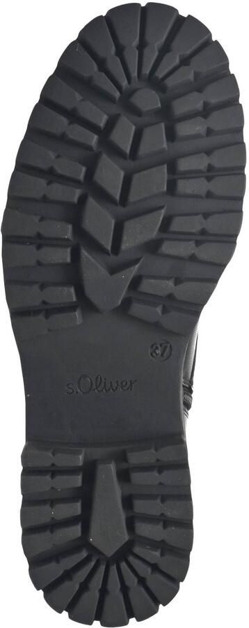 S.Oliver Women Shoes leren veterboots met profielzool zwart - Foto 2
