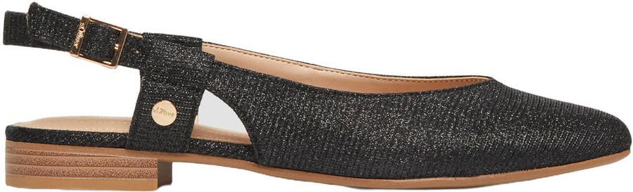 S.Oliver Women Shoes slingback loafers met glitters zwart