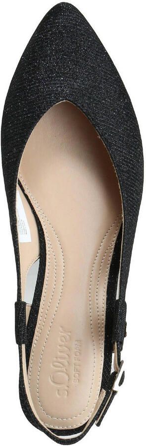 S.Oliver Women Shoes slingback loafers met glitters zwart - Foto 2