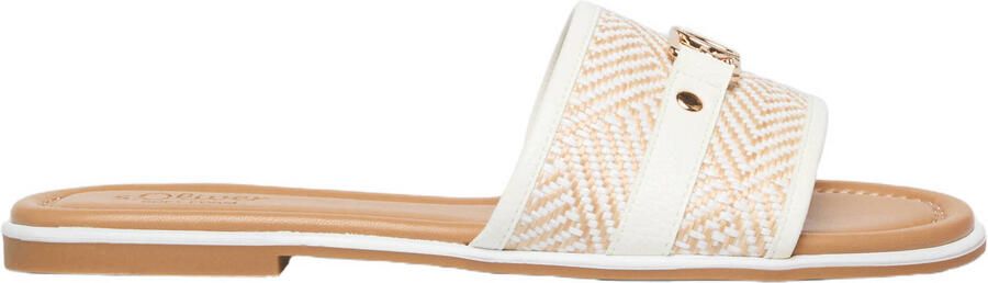 S.Oliver Women Shoes slippers met siergesp wit