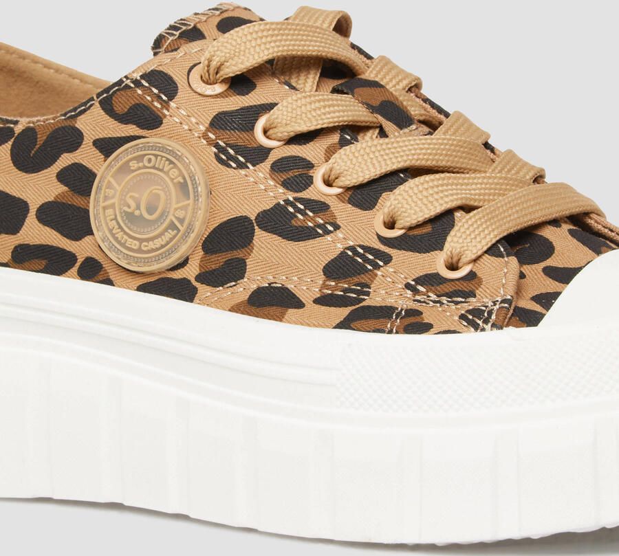 S.Oliver Women Shoes sneakers met panterprint beige zwart - Foto 2