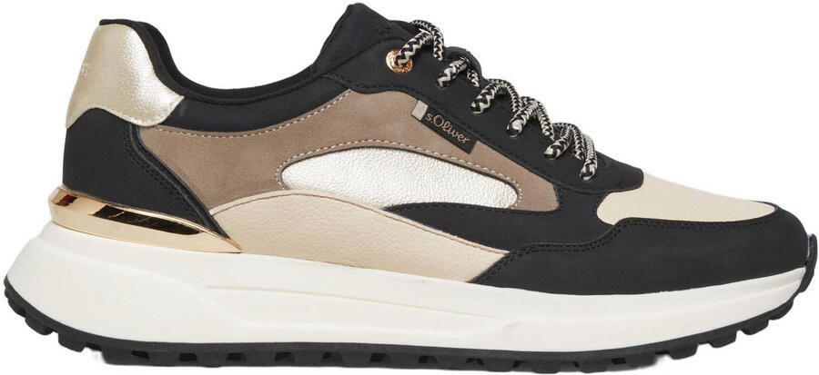 S.Oliver Women Shoes sneakers zwart beige
