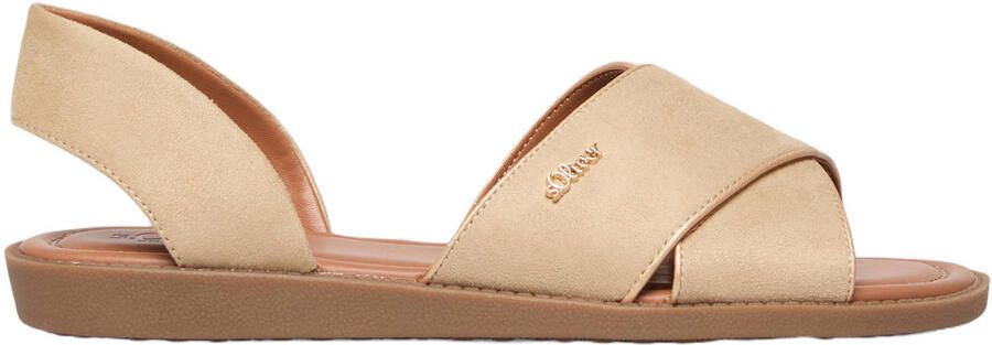 S.Oliver Women Shoes suède leren sandalen beige