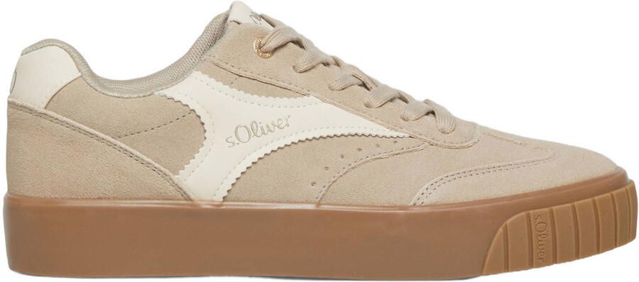 S.Oliver Women Shoes suède sneakers beige