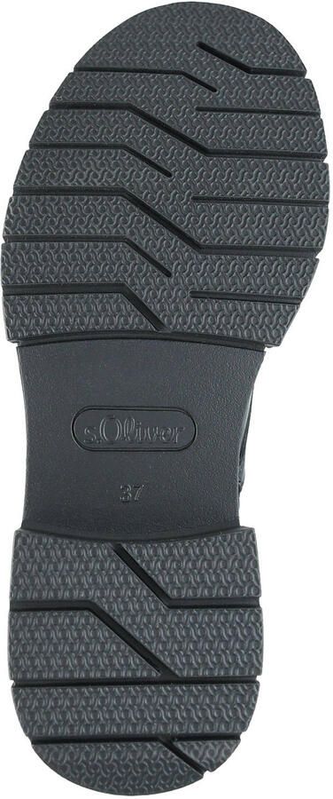 S.Oliver Women Shoes veterboots met profielzool en dierenprint zwart - Foto 2