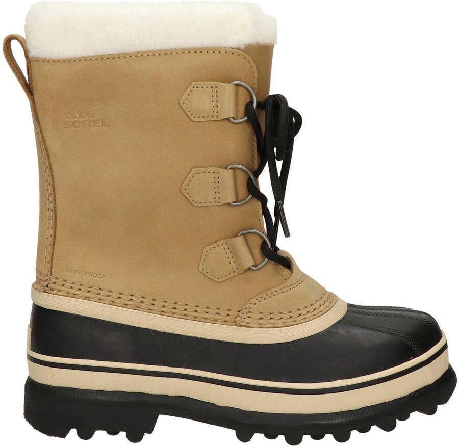 Sorel nubuckleren snowboots beige