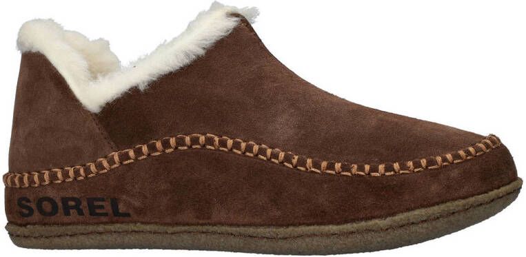 Sorel suède pantoffels bruin