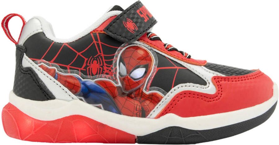 Spiderman sneakers met lichtjes rood zwart