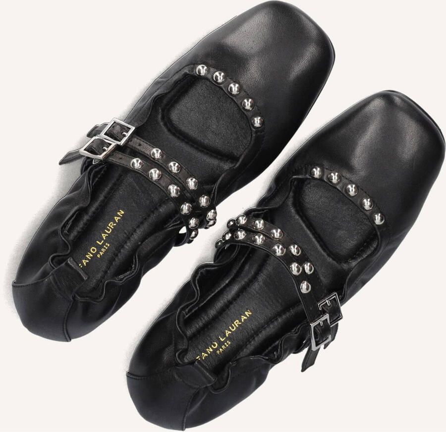 Stefano Lauran Bailarina Arrugada Ballerina's Ballarina Schoenen Instappers Dames Zwart - Foto 3