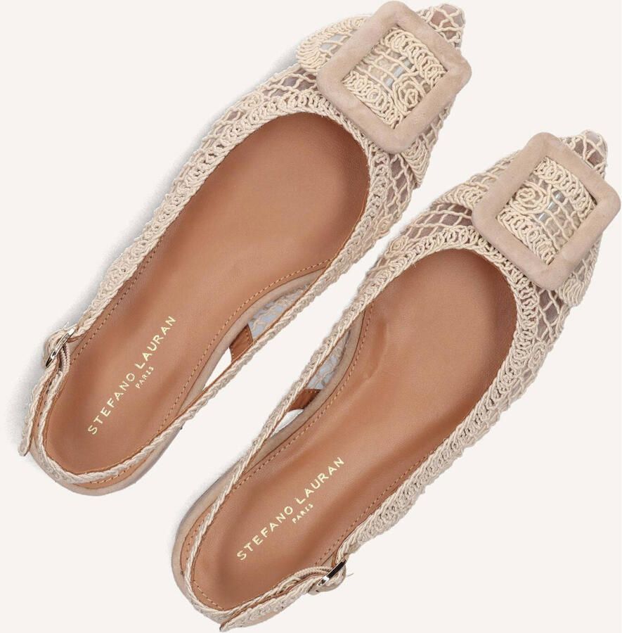 STEFANO LAURAN Slingbacks Dames 586131677 K Textiel Beige - Foto 3