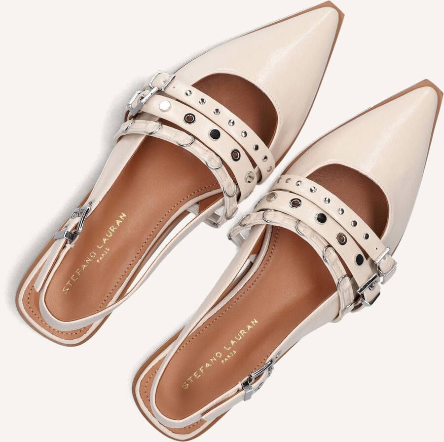 STEFANO LAURAN Slingbacks Dames D241192129 Maat: 40 Materiaal: Lakleer Kleur: Wit - Foto 3