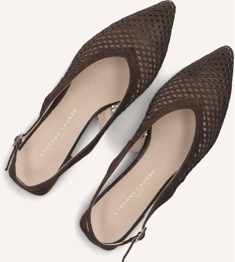 STEFANO LAURAN Slingbacks Dames Genny Suède Bruin - Foto 5