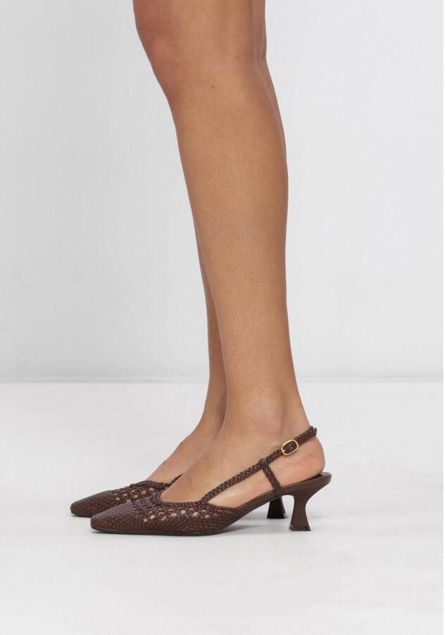 STEFANO LAURAN Slingbacks Dames Pe2601 Textiel Bruin - Foto 6