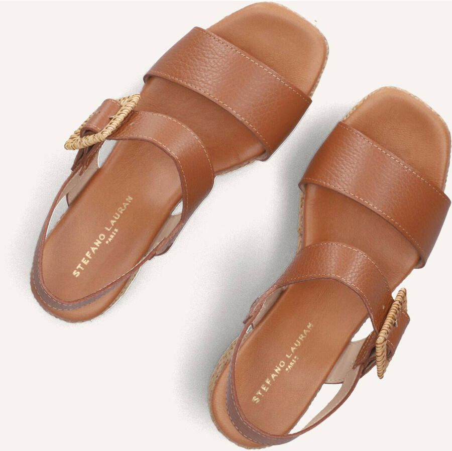 STEFANO LAURAN Sandalen met Hak Dames 24199 Maat: 40 Materiaal: Leer Kleur: Cognac - Foto 2